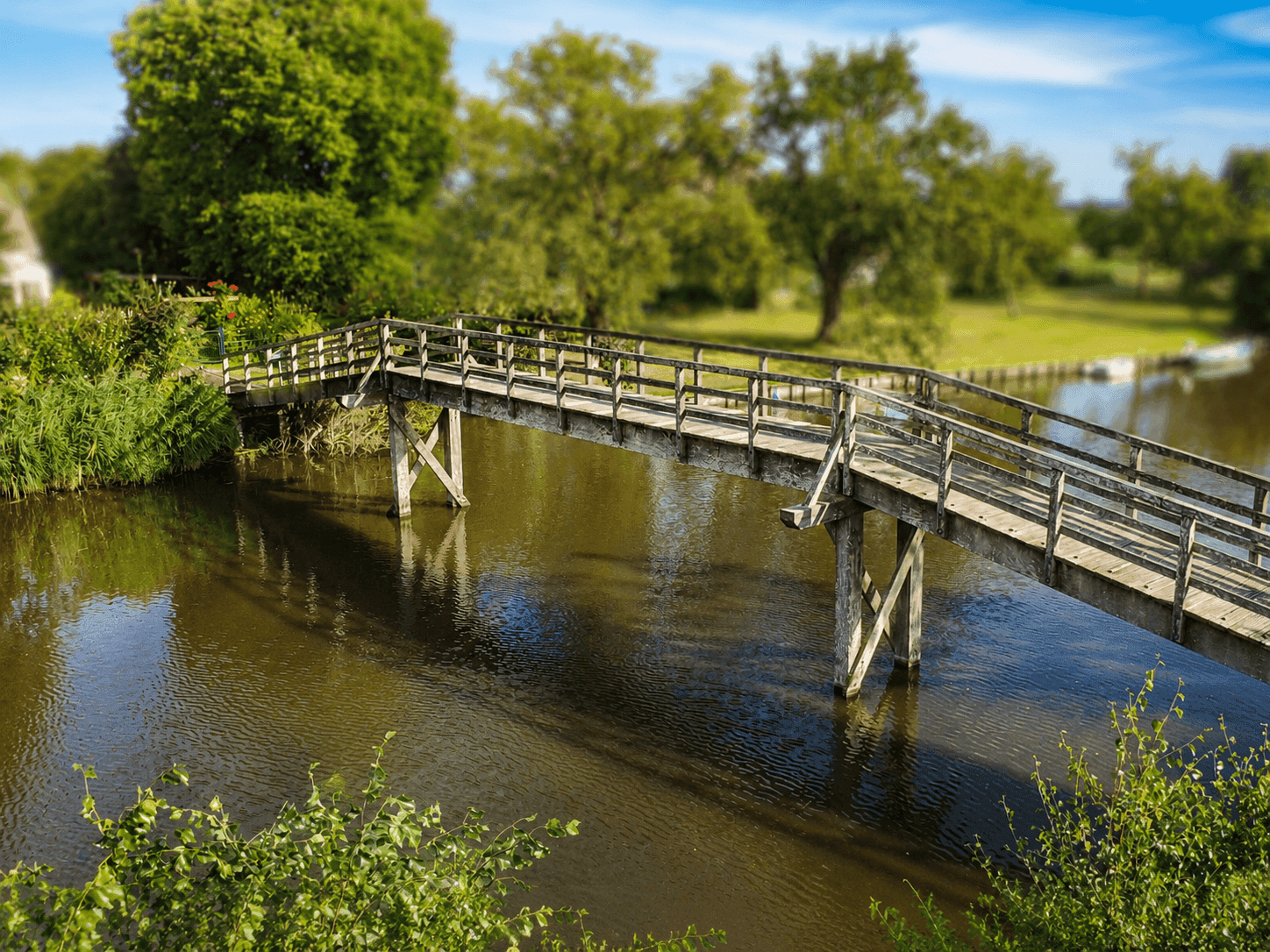 Sieltief mit Holzbrücke
