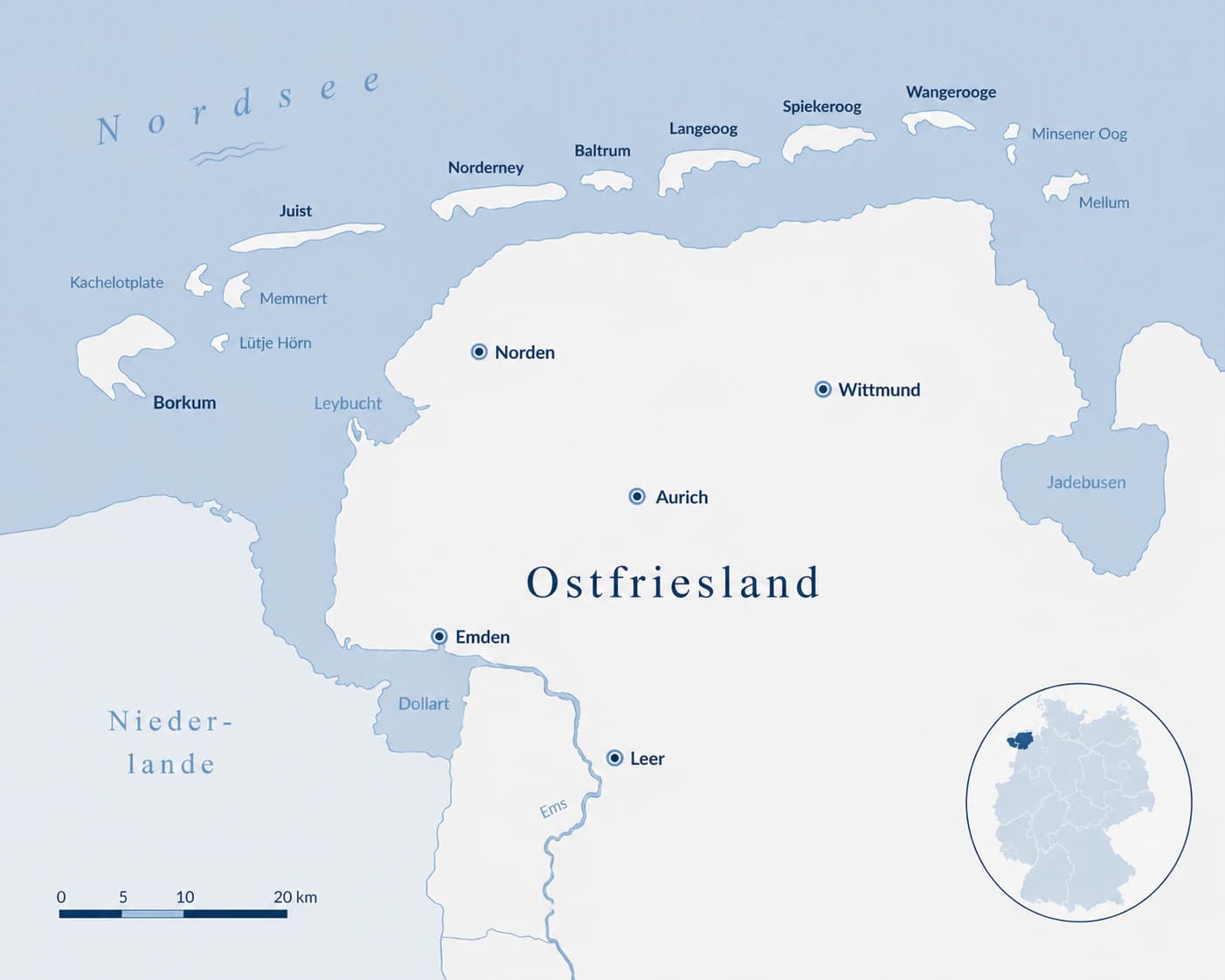 Regionale Einordnung für Aurich und Ostfriesland